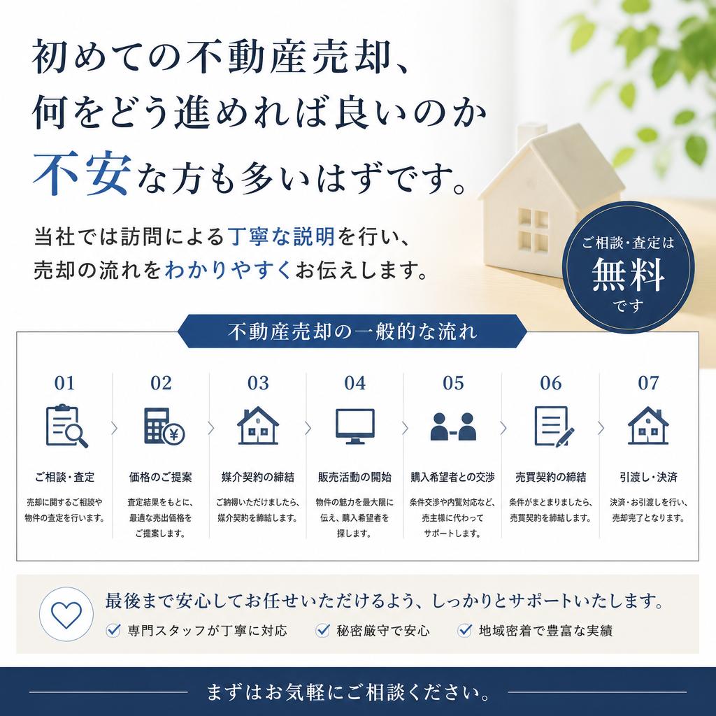 売却プロセスをわかりやすく