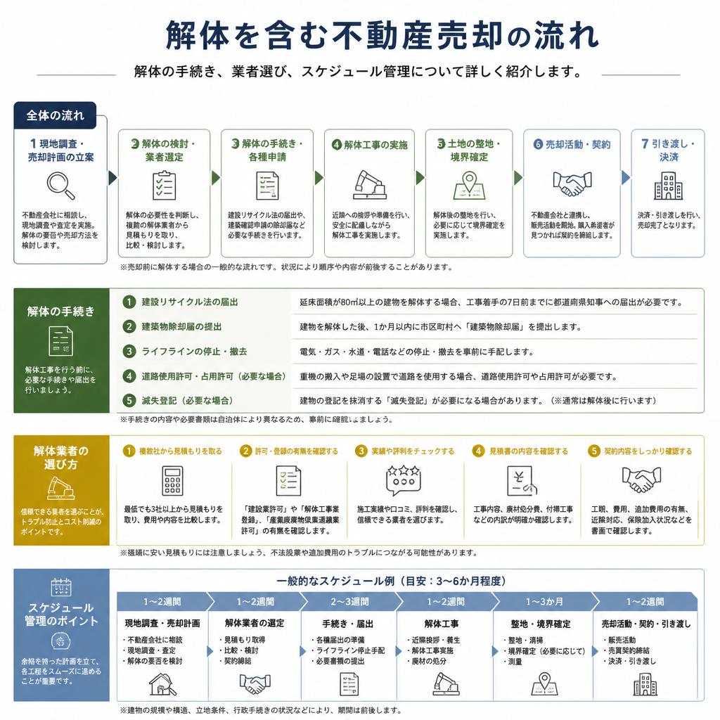解体から始まる、売却プロセスとは?