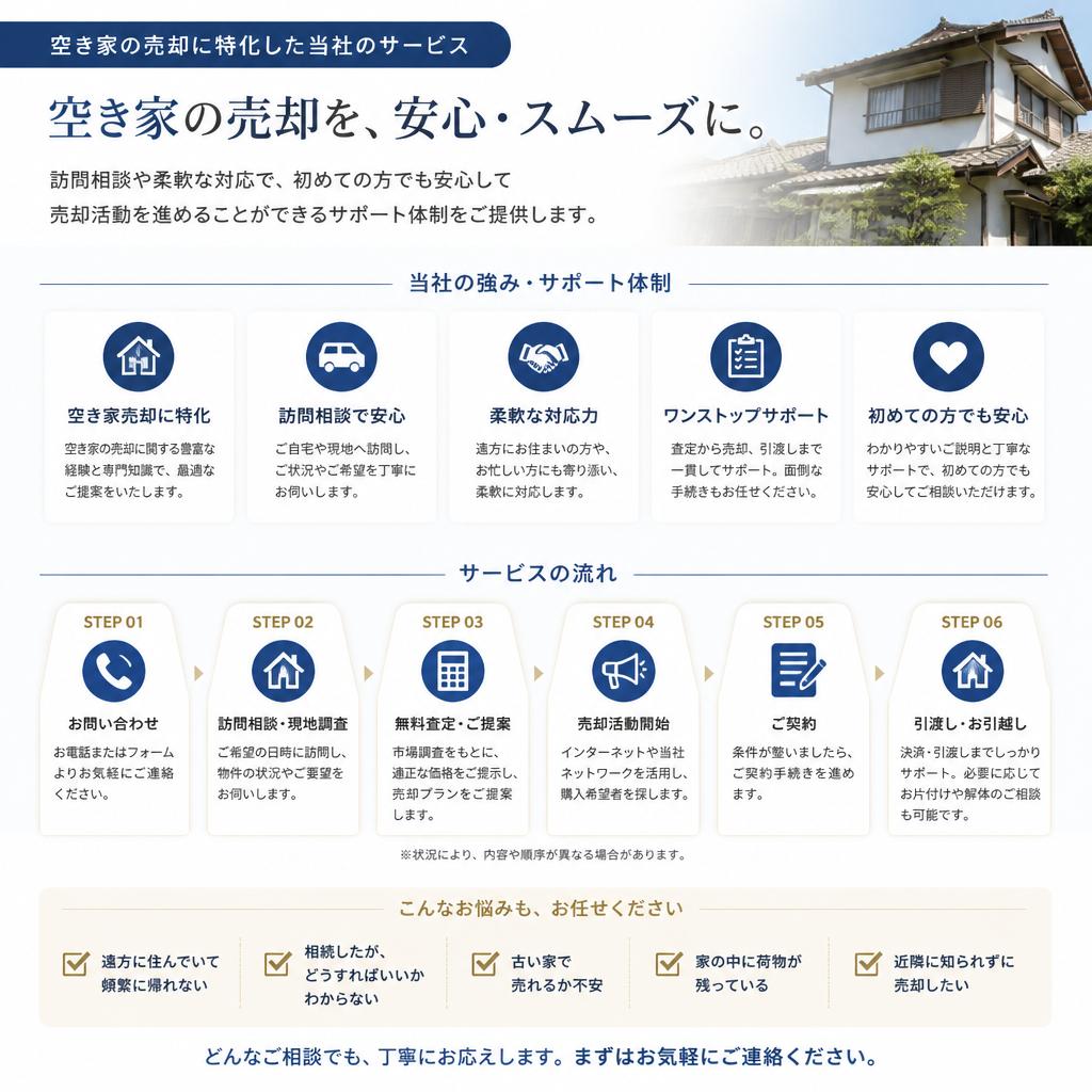 当社の空き家売却サービス
