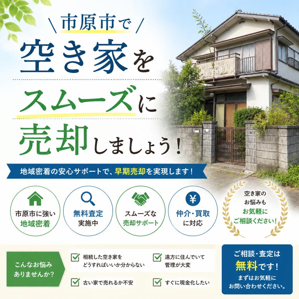 市原市で空き家をスムーズに売却しましょう！