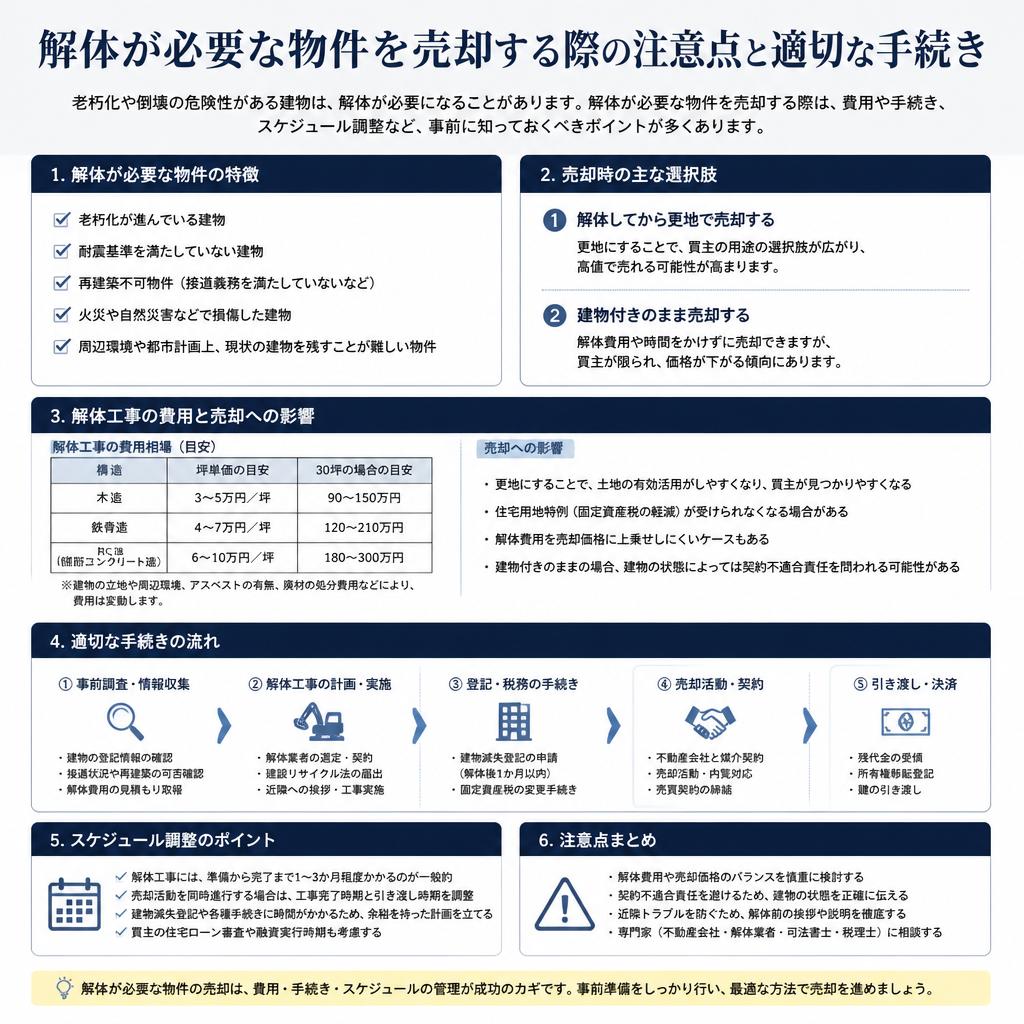 解体を伴う不動産売却のポイント