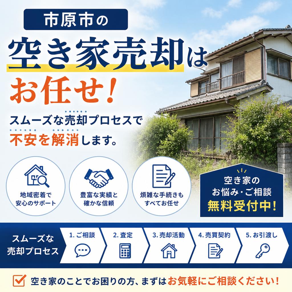市原市の空き家売却はお任せ！スムーズな売却プロセスで不安を解消します。