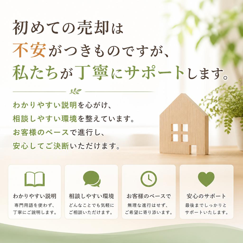 初めての不動産売却も安心
