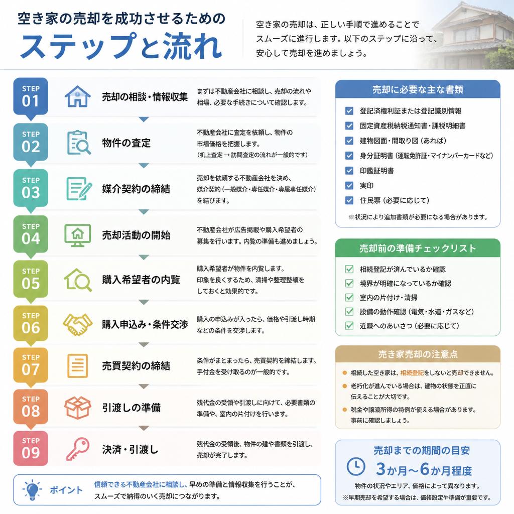 空き家売却の流れと必要な準備