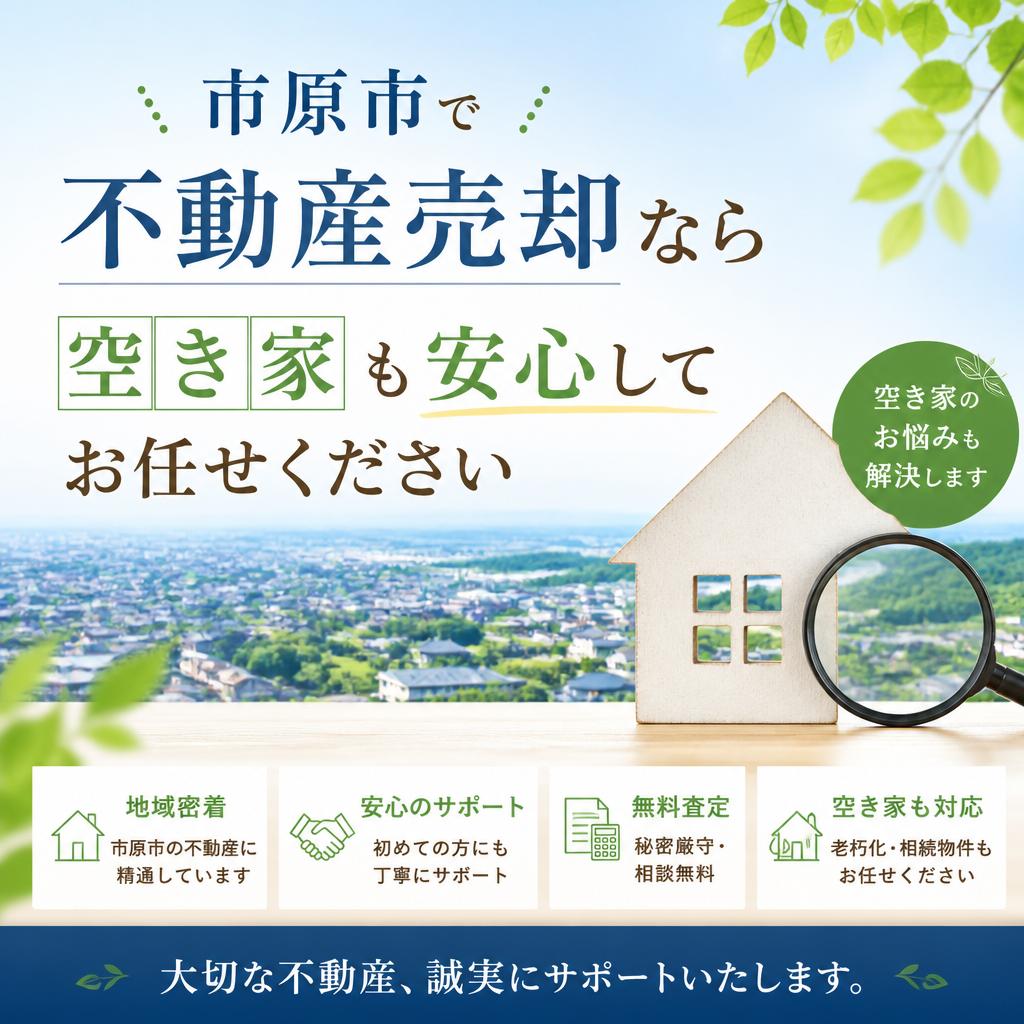市原市で不動産売却なら空き家も安心してお任せください
