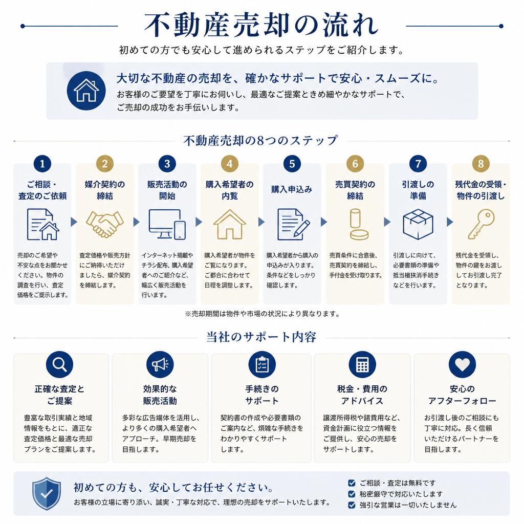 売却プロセスのご案内