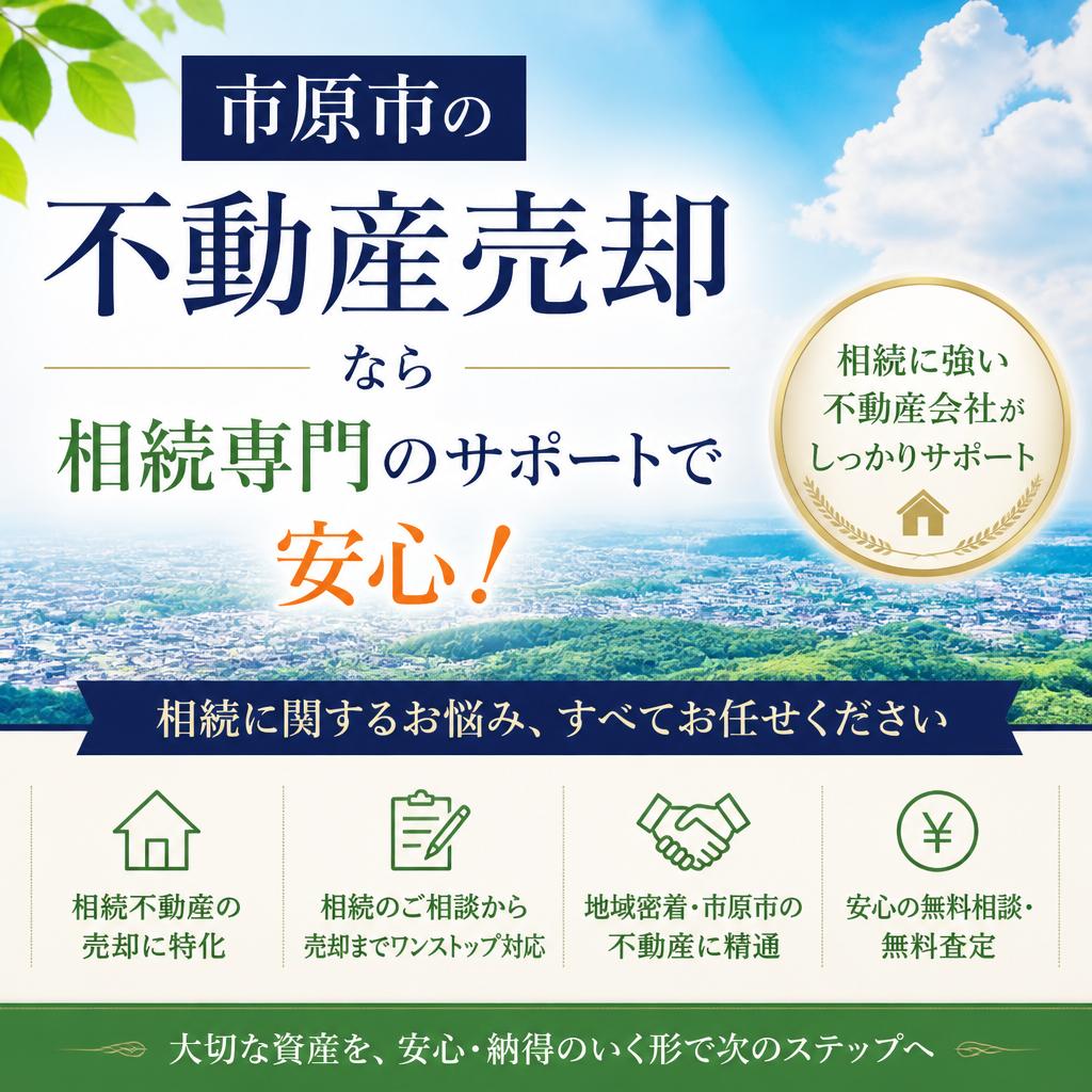 市原市の不動産売却なら相続専門のサポートで安心！