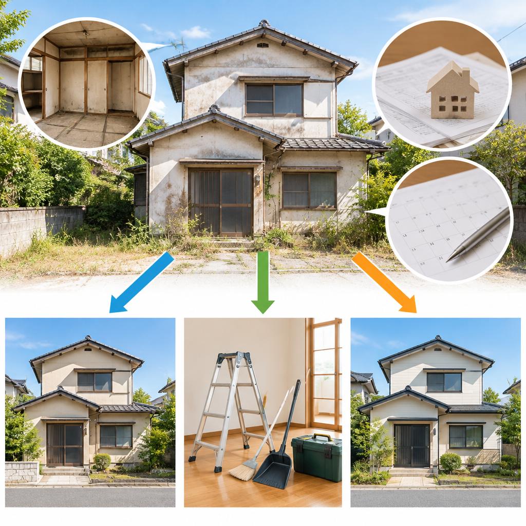 空家の売却は、建物の状態や事情に合わせて選べます